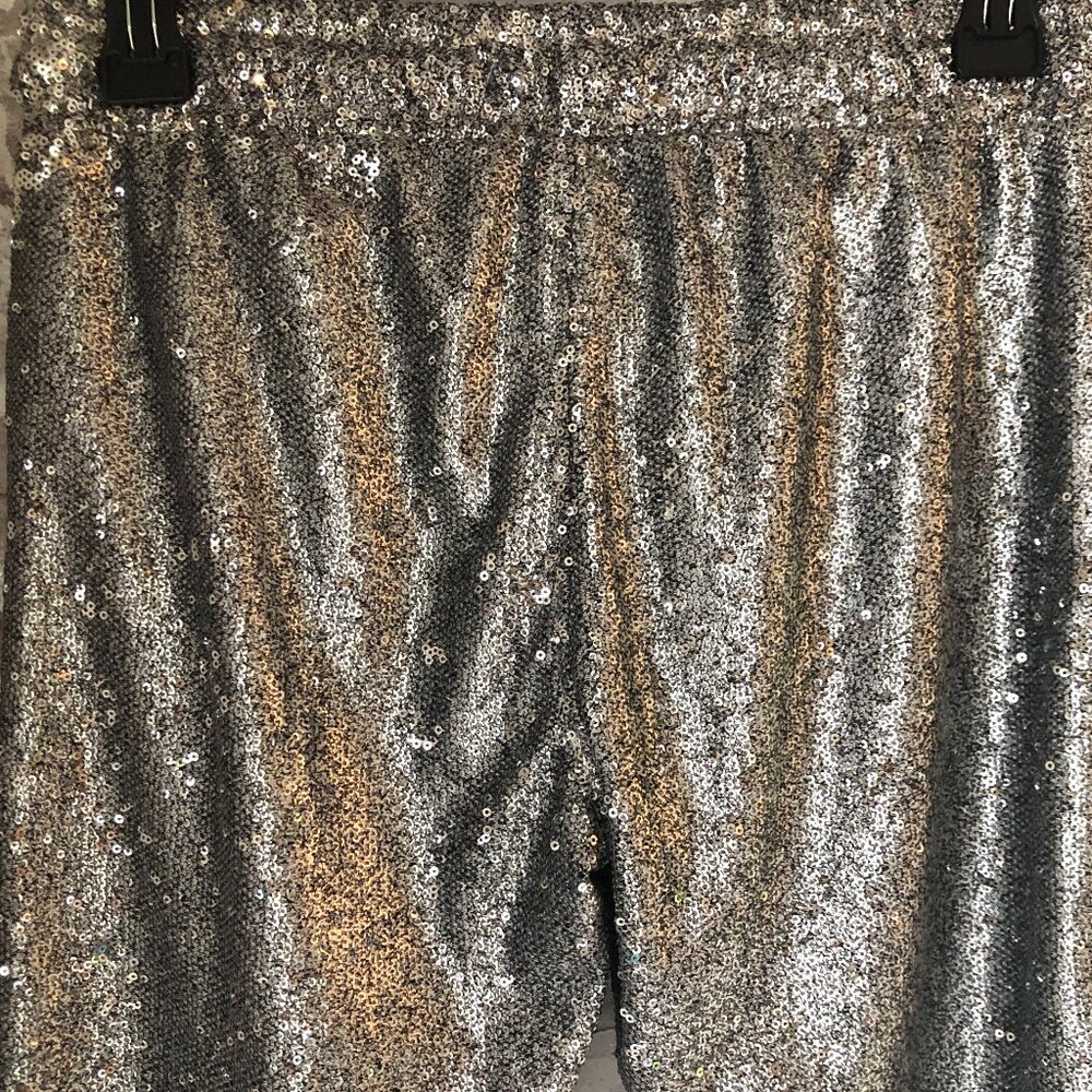 NWT David Lerner Silver Sequin Jogger Pant - Picture 6 of 16
